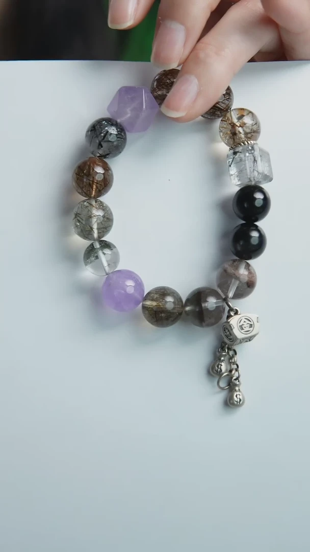 【闪购商品】水晶手链银S925镶嵌多宝手串