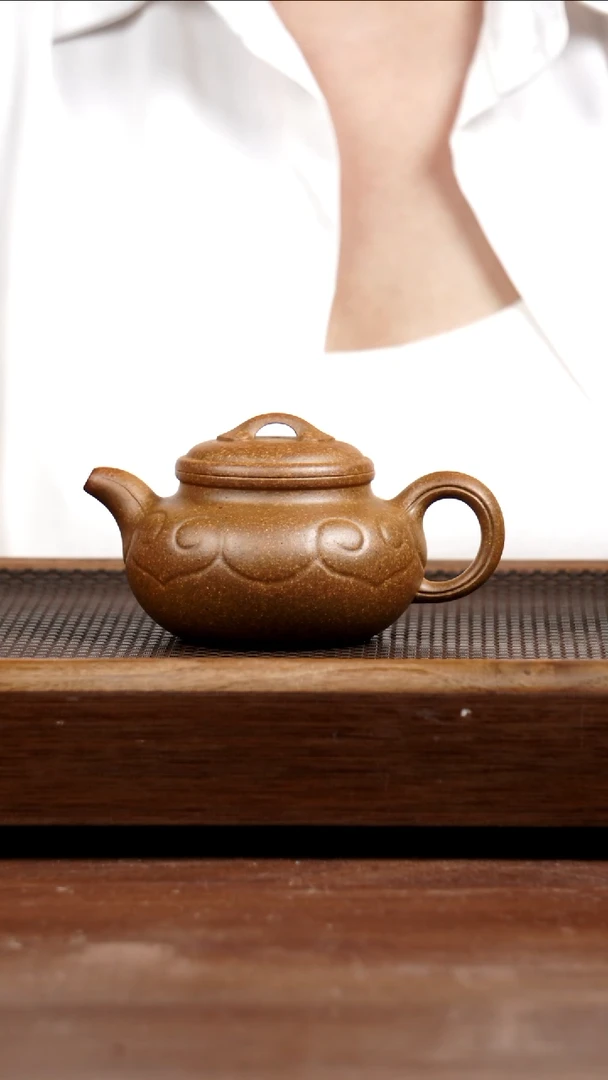 茶壶紫砂龙骨金砂仿古如意220CC