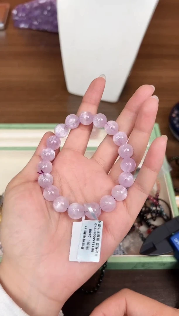 未镶嵌锂辉石手链悦2158 约11mm