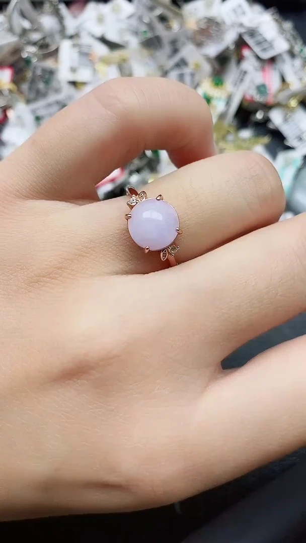 银S925镶嵌戒指翡翠1