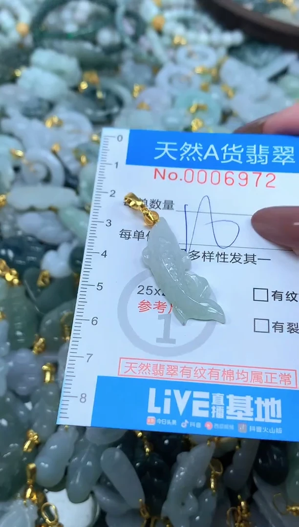 颈饰未镶嵌翡翠净货挂件-6972