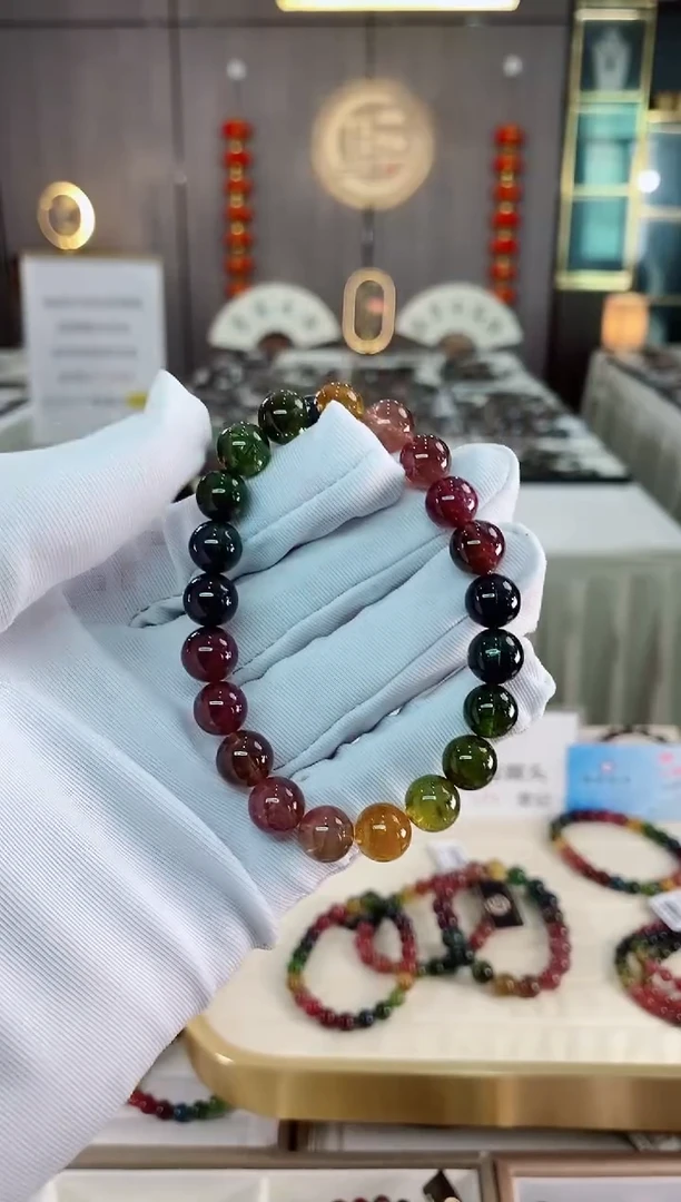 单圈手串9mm+未镶嵌碧玺（多样性发一条）xion