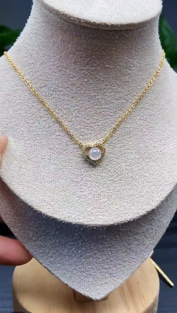 颈饰银S925镶嵌翡翠12