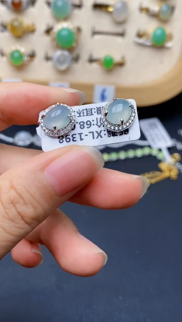 银S925镶嵌戒指翡翠8537