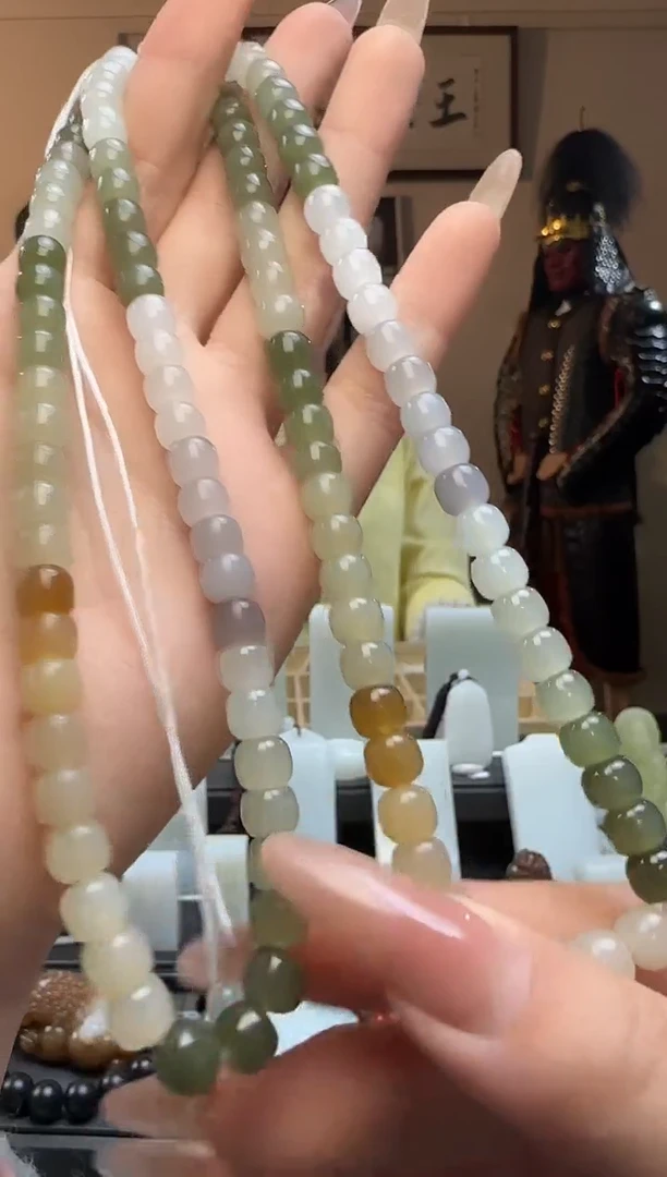 【闪购商品】和田玉多宝老型珠未镶嵌长链