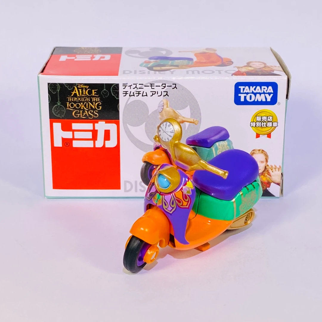 正版TOMY多美卡爱丽丝摩托车联名合金车