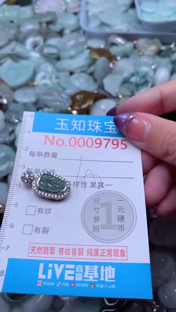 翡翠未镶嵌吊坠(不含链)9755