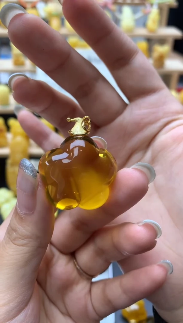 琥珀银S925镶嵌珠宝奇石099琥珀蜜蜡微瑕花粉