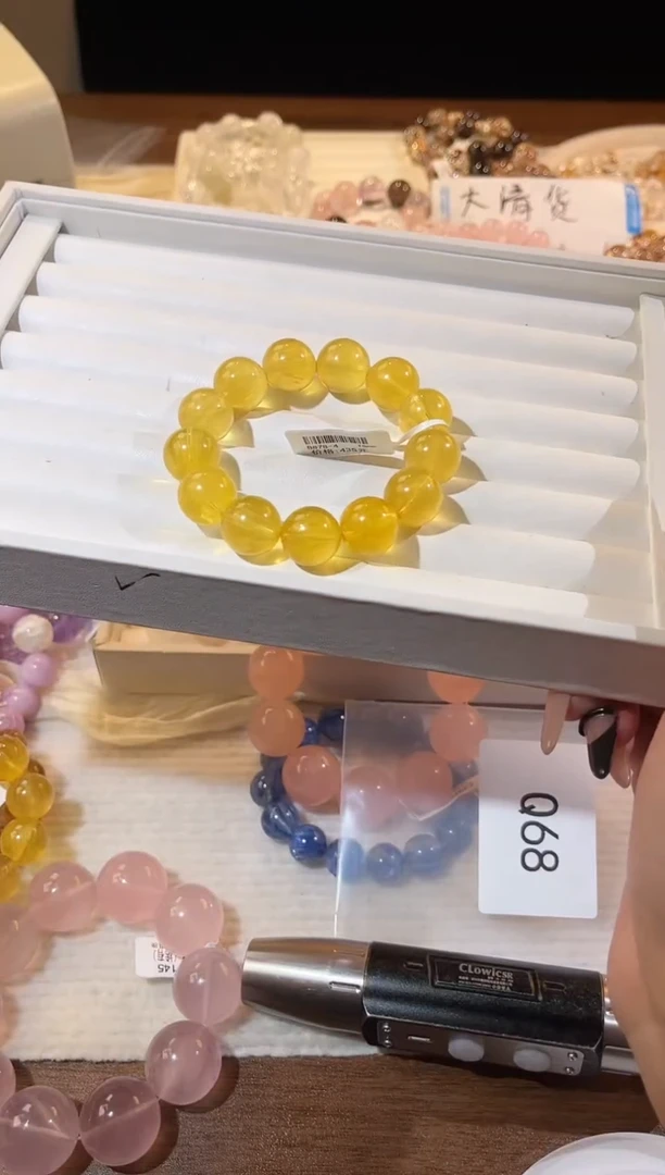 合成欧泊未镶嵌手串多样性发一吸金15mm