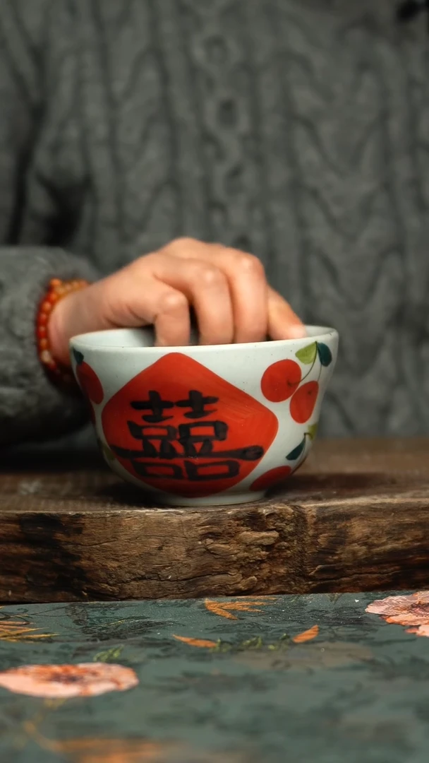 【闪购商品】杯釉下彩手工手绘同款陶器