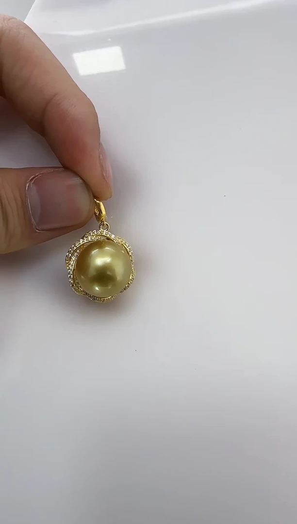 【闪购商品】海水珍珠DA银S925镶嵌j229 吊坠15