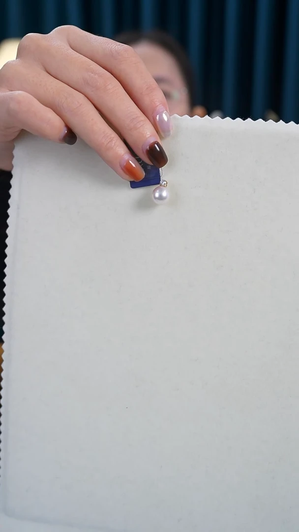 【闪购商品】海水珍珠吊坠(不含链)18K金镶嵌8-9mmakoya吊坠