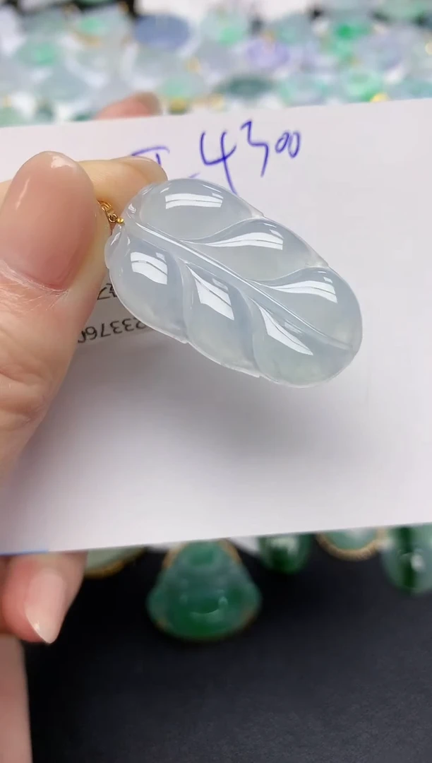 颈饰18K金镶嵌翡翠天然缅甸A货翡翠百元以上9元证书费自理
