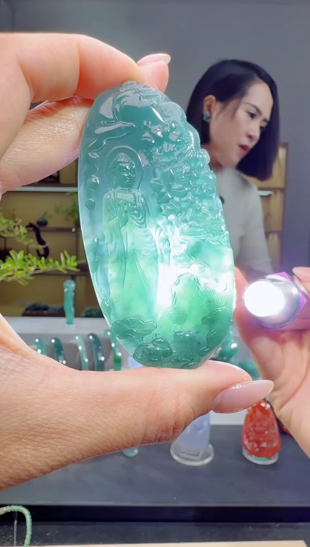 吊坠(赠链)未镶嵌翡翠阿弥（多样性发其一）