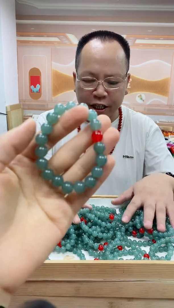未镶嵌手串玛瑙/玉髓冰蓝红玛瑙手链