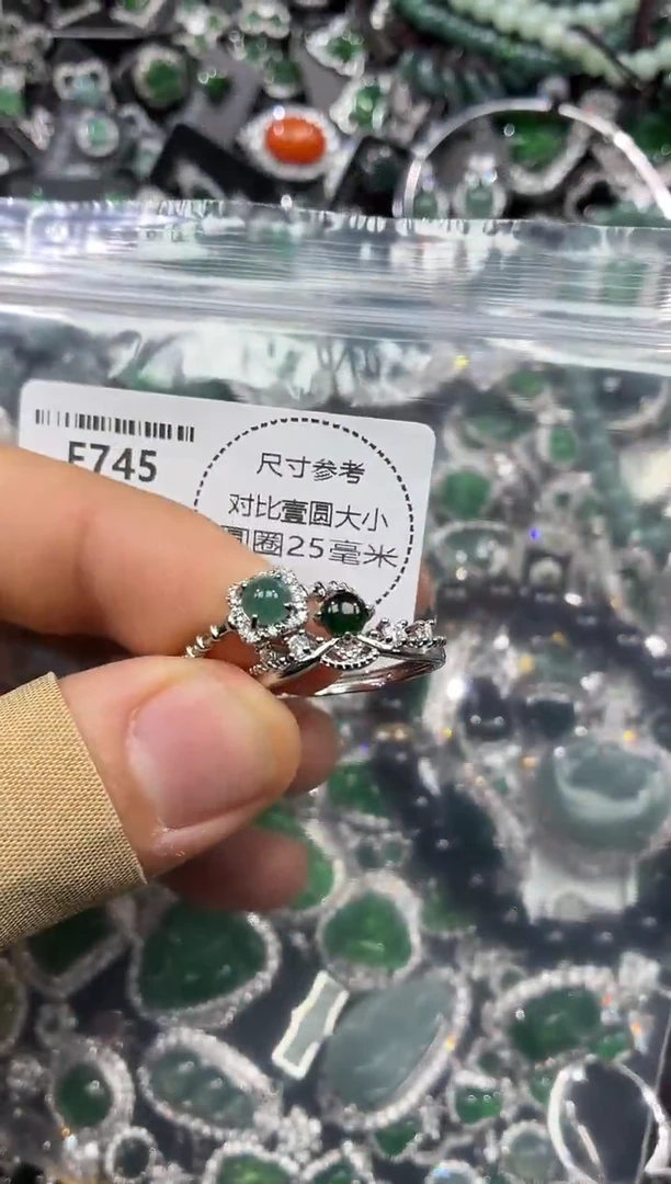 颈饰未镶嵌翡翠F745戒指