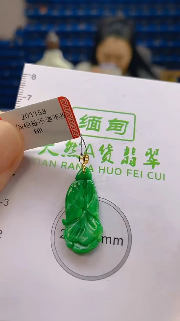 颈饰18K金镶嵌翡翠新号开播 全场乱卖