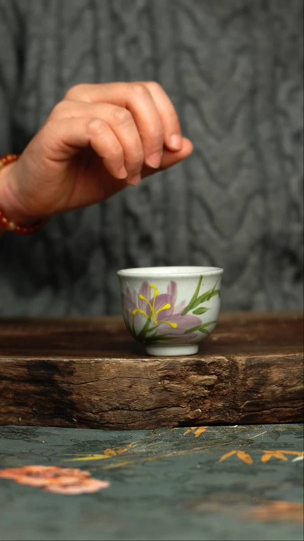 【闪购商品】杯釉下彩手工手绘同款陶器