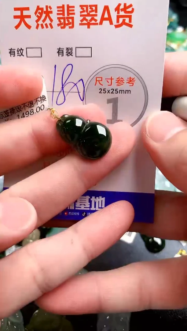 翡翠18K金镶嵌颈饰0883334907