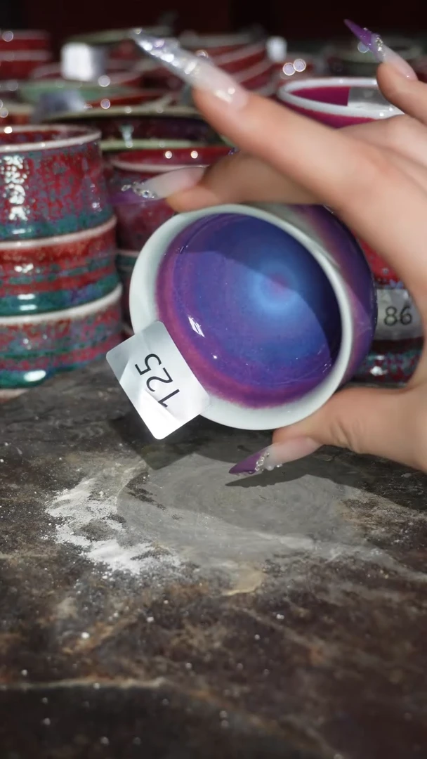 摆件陶精品窑变钧瓷茶器