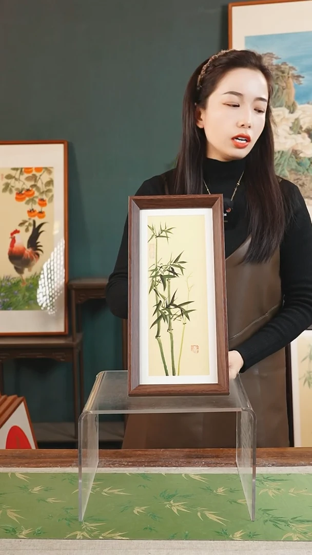 【闪购商品】书法沧海 17*37 竹子 竖版