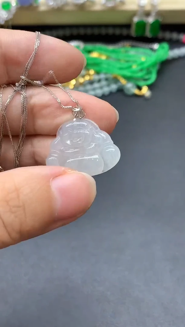 颈饰18K金镶嵌翡翠229-中国好珍宝