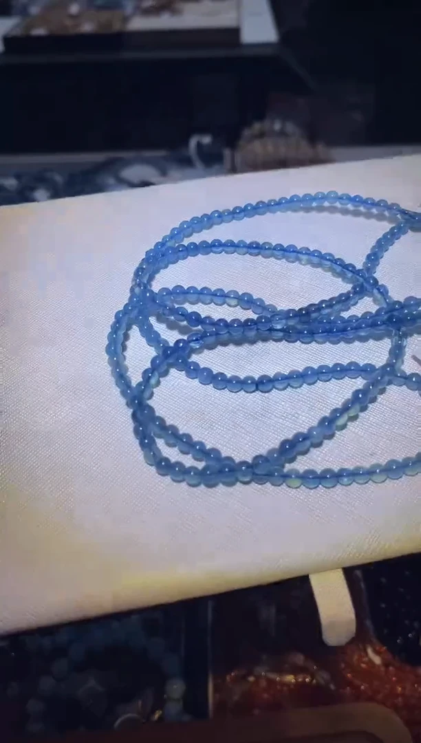 未镶嵌手链海蓝宝石L04-海蓝宝多圈多样性发其一