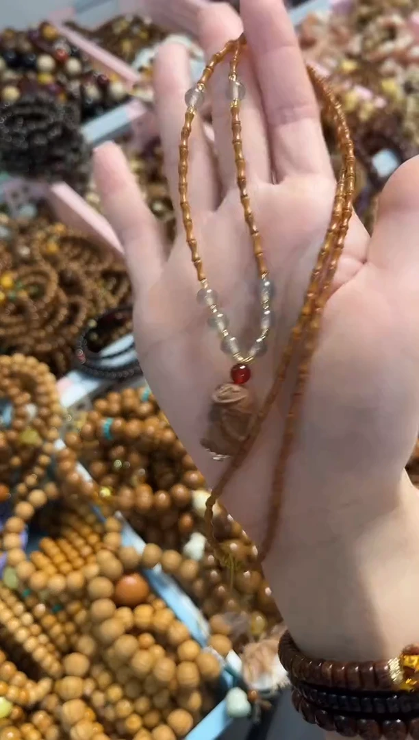 手串橄榄核橄榄核竹节搭配扎基拉姆项链