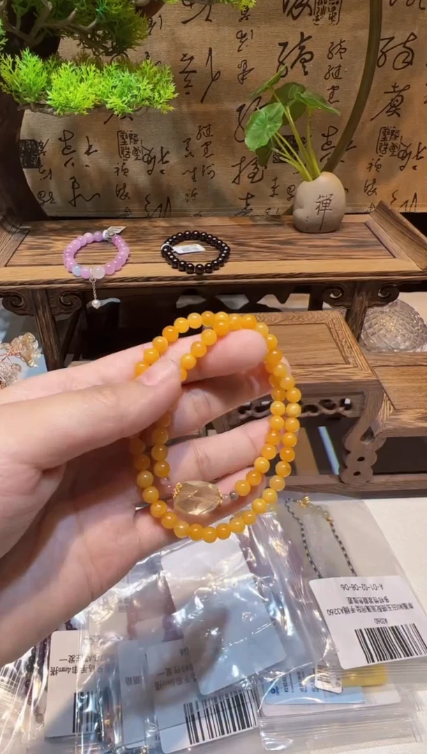手串琥珀未镶嵌手饰@@