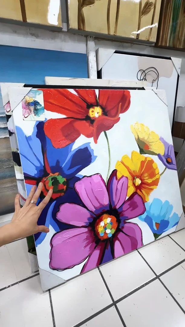 168现代艺术装饰画油画75cm*75cm