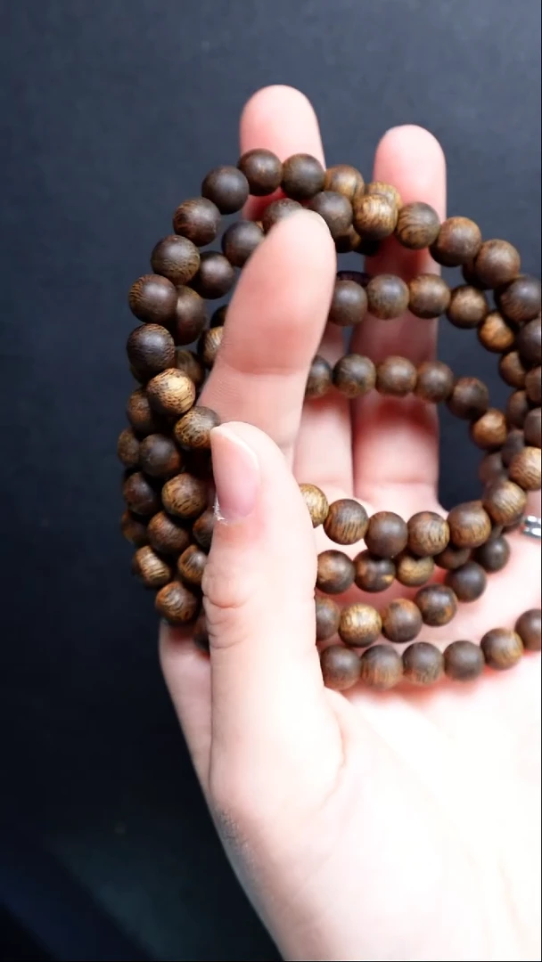 手串沉香晓*【崖州九沉】九分沉0.7长串多圈（多样性发其一）