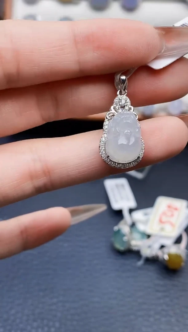 银S925镶嵌戒指翡翠2656