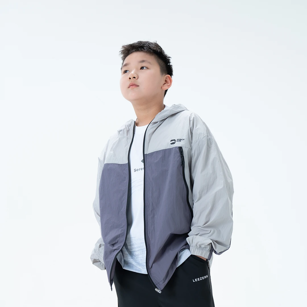 胖男童防晒衣夏季加肥加大轻薄外套中大童透气防晒服皮肤衣54214