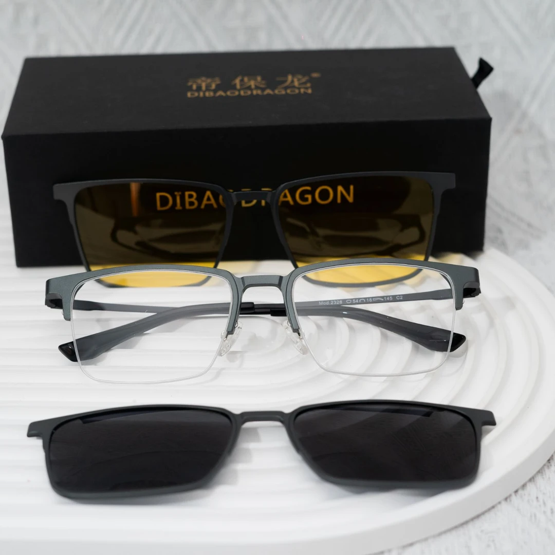 磁吸近视眼镜男女通用大框墨镜套镜树脂镜片防UV多功能前卫时尚圆