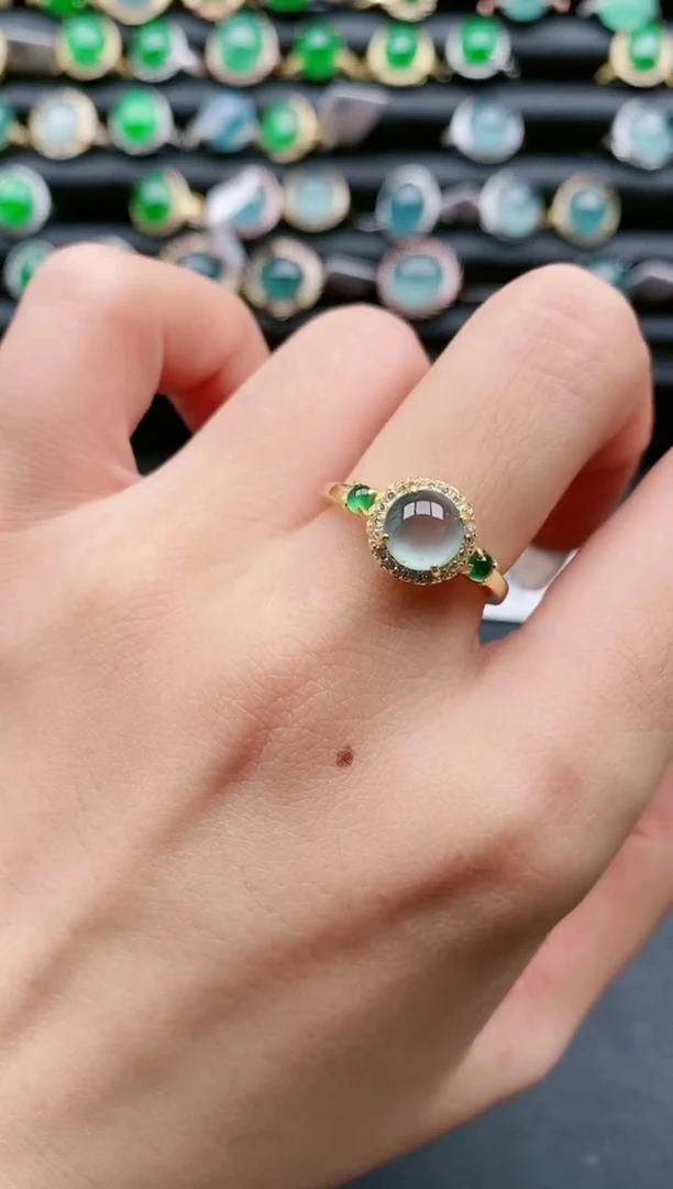 【闪购商品】翡翠戒指银S925镶嵌1111111111