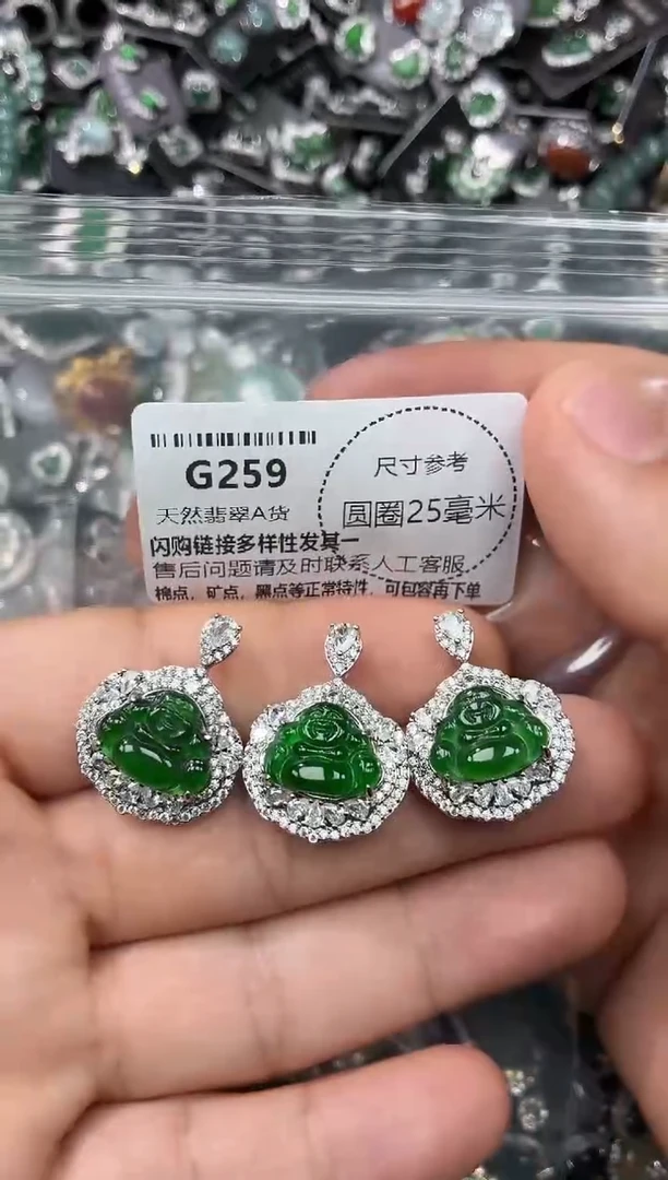 翡翠未镶嵌颈饰G259多样性发其一