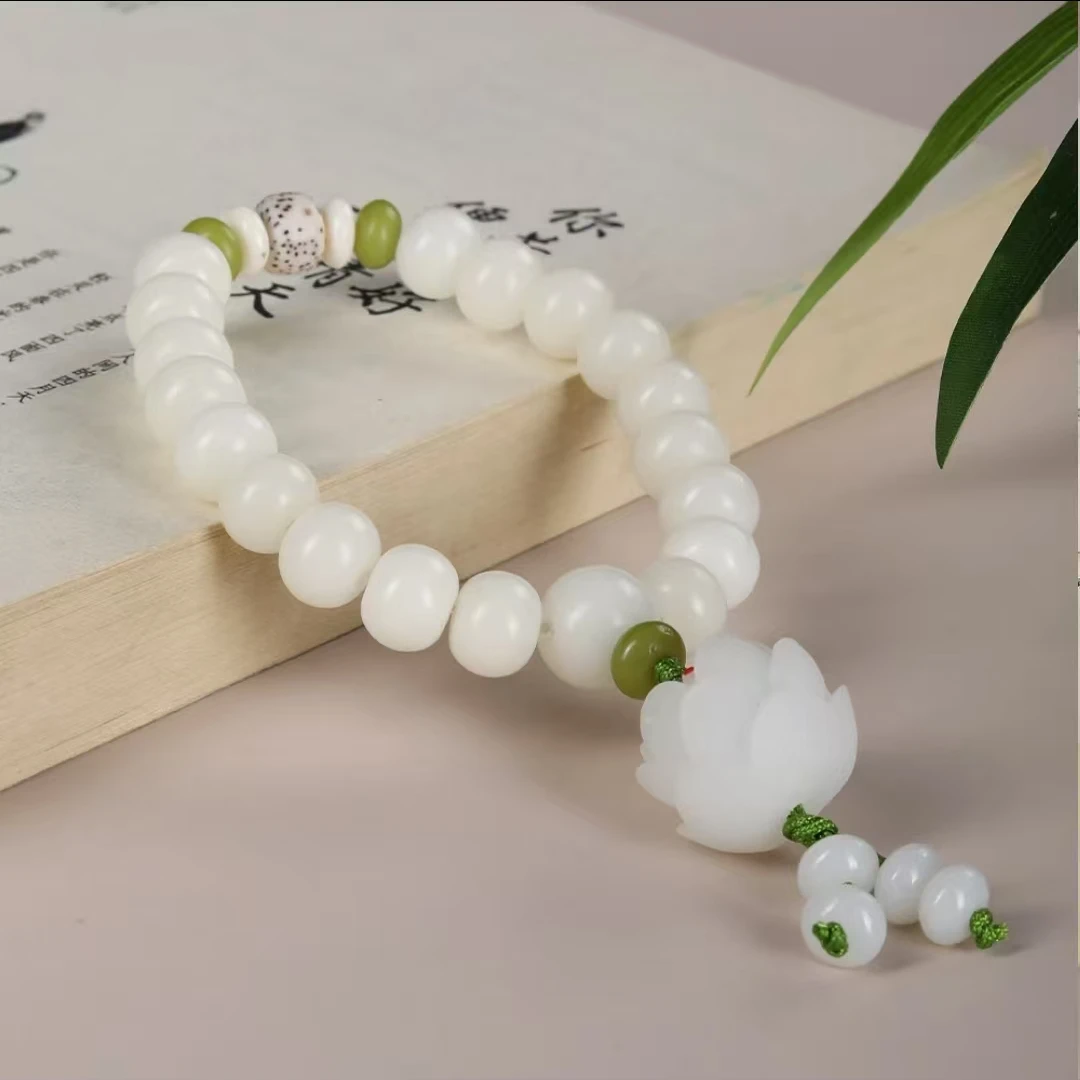 白菩提珠串单圈莲花1.0     296     （无礼盒）