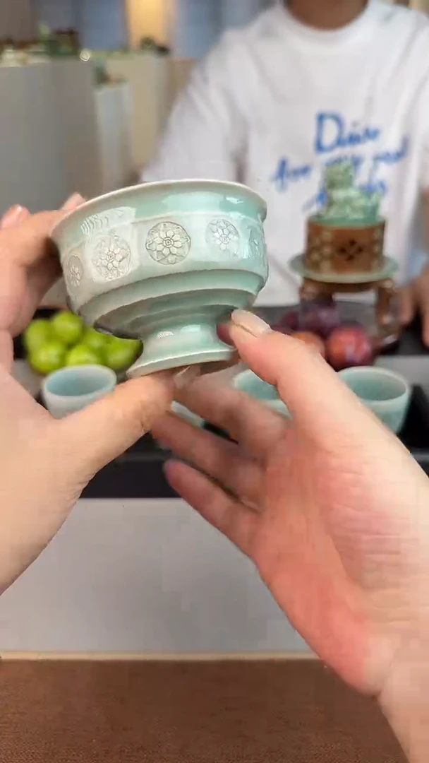 青瓷手工茶器包邮