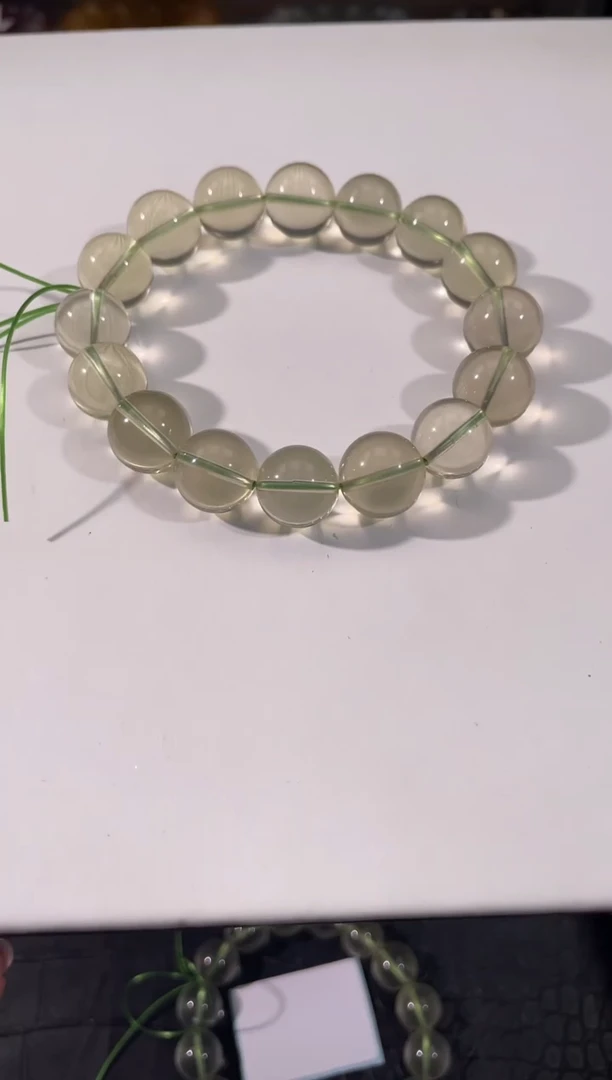 水晶手链未镶嵌逸****）青提水晶手链13