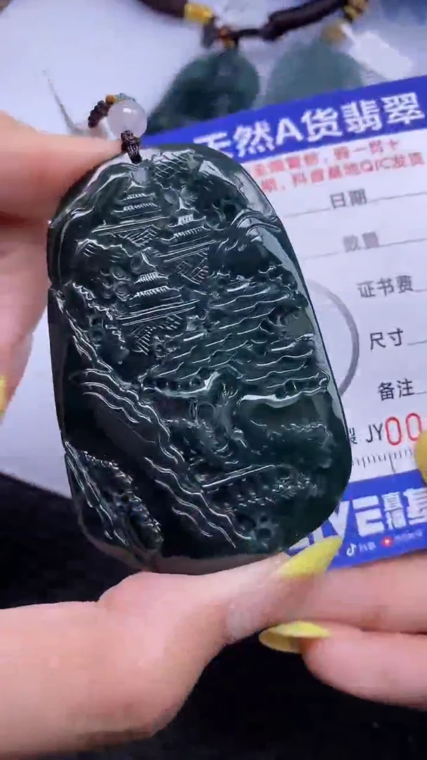 翡翠未镶嵌颈饰9739
