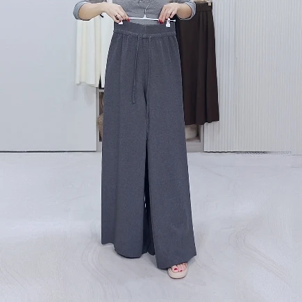 休闲长裤冬季运动女装休闲裤百搭高腰厚款直筒裤常规