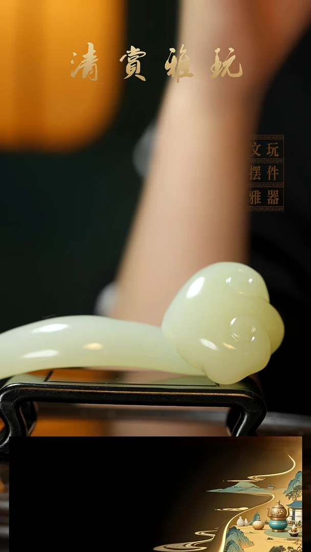 玉《如意》手把件摆件