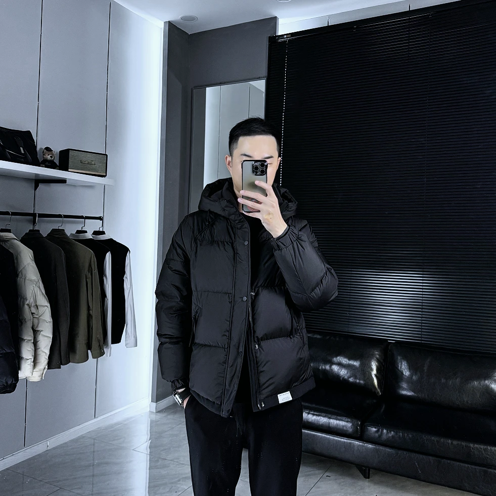 【90新标白鸭绒】连帽羽绒服男2024冬季新款韩版潮流帅气男士外套