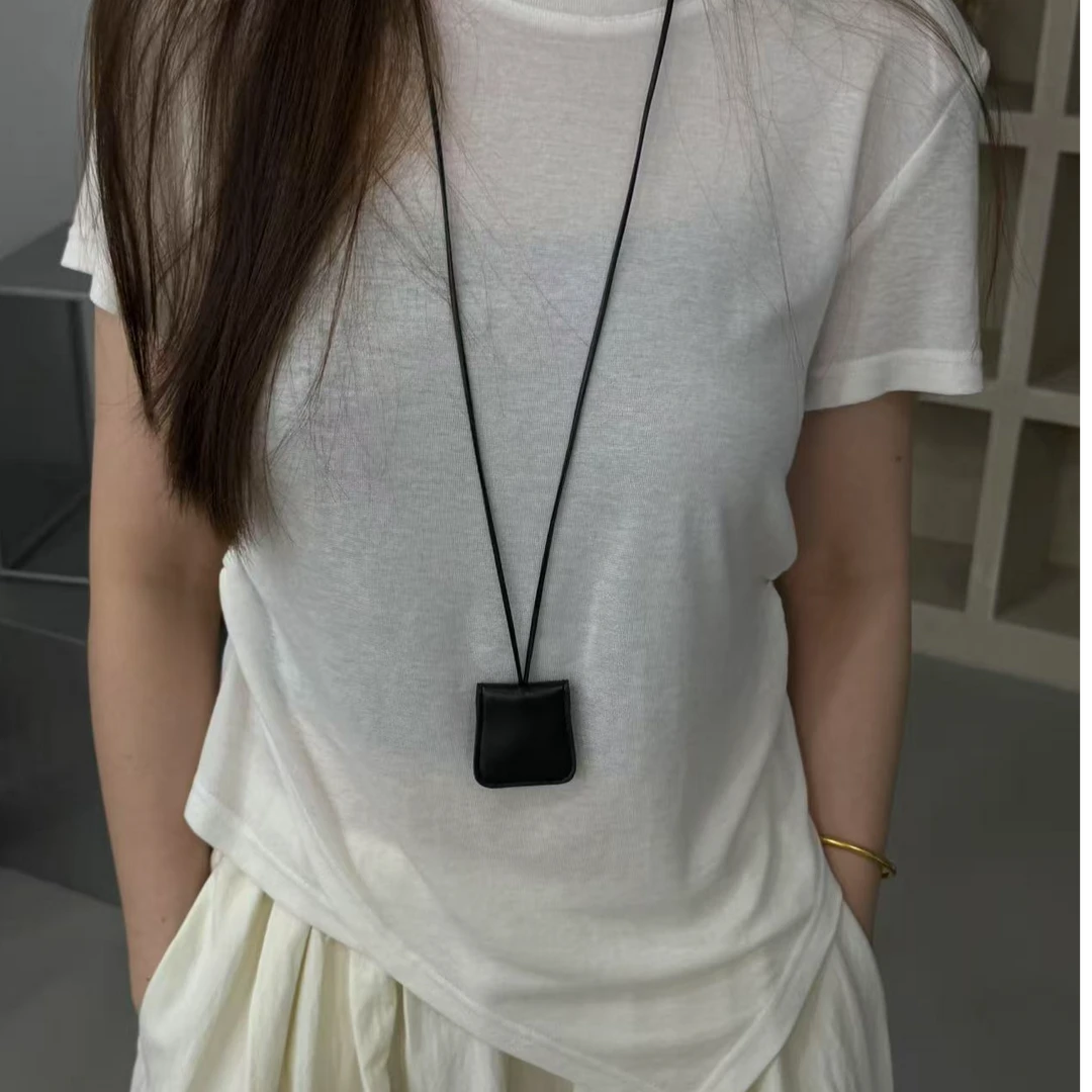 25089宽松御姐风背心复古打底衫宽松型T恤褶皱圆领短袖