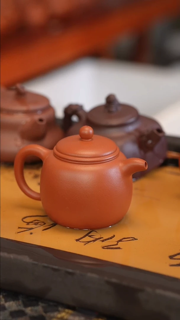 茶壶紫砂朱泥 半手工 200cc