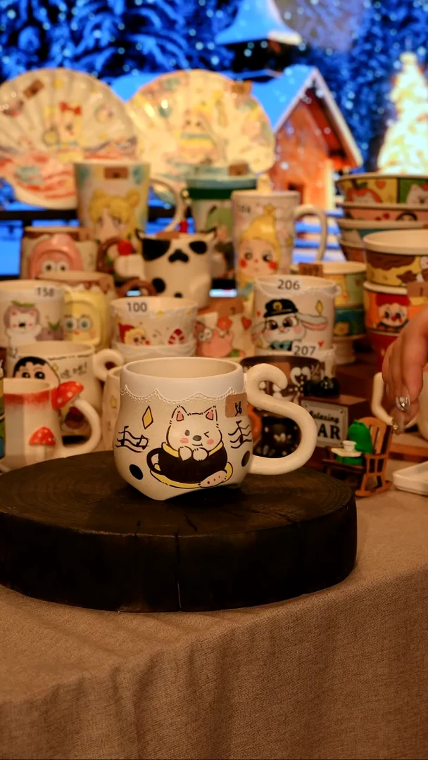 陶瓷058景德镇原创设计师款高温陶瓷手工手绘