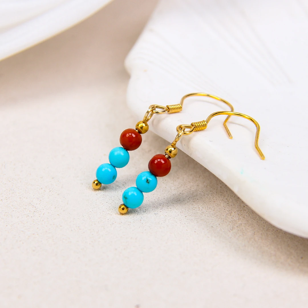 【霞姐专属】S925银南红耳环 多样性发一对 WLX07-6(Z)