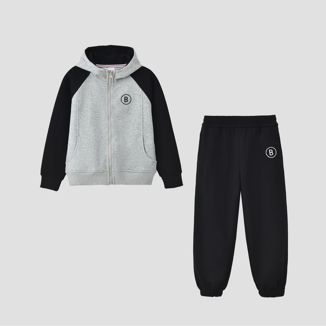 2025春季儿童休闲连帽运动时尚拉链衫套装