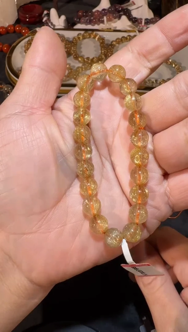 未镶嵌手串发晶SJ-434金发晶