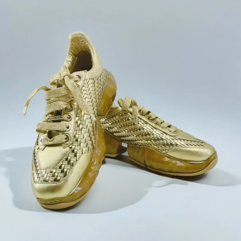 95新 JIMMY CHOO/吉米周   金色休闲鞋 1773 5679